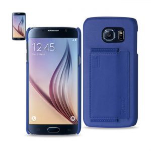 REIKO SAMSUNG GALAXY S6 RFID GENUINE LEATHER CASE PROTECTION AND KEY HOLDER IN ULTRAMARINE