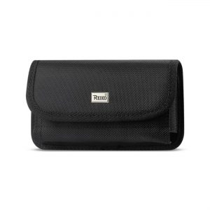 Reiko Horizontal Rugged Pouch With Velcro In Black (7.0X3.9X0.7 Inches)